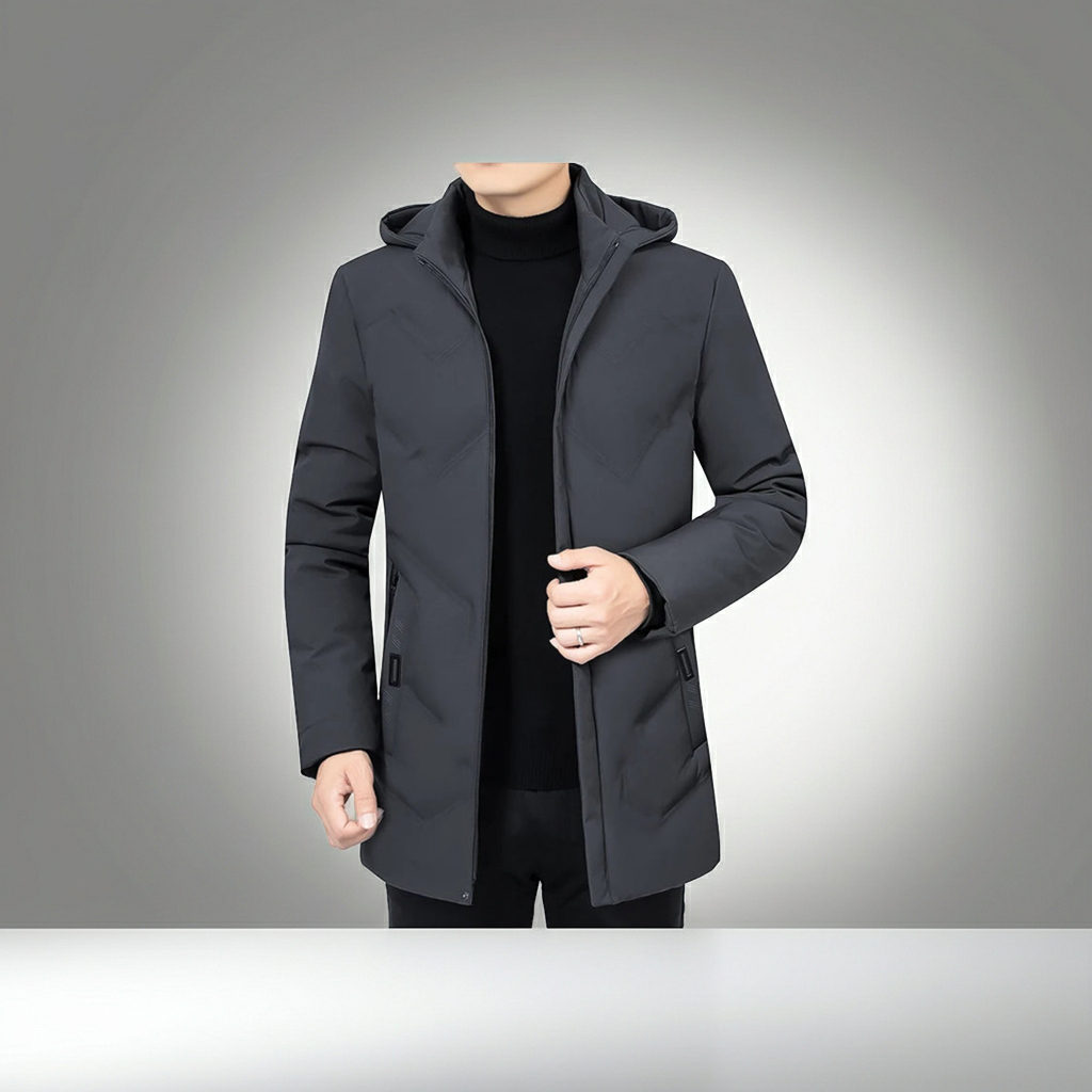 Men's Long Parkas Winter Hooded Warm Quilted Jacket Wind-resistant Cold Weather Parkas Fur Lined Hood Outerwear Plus Size Coat