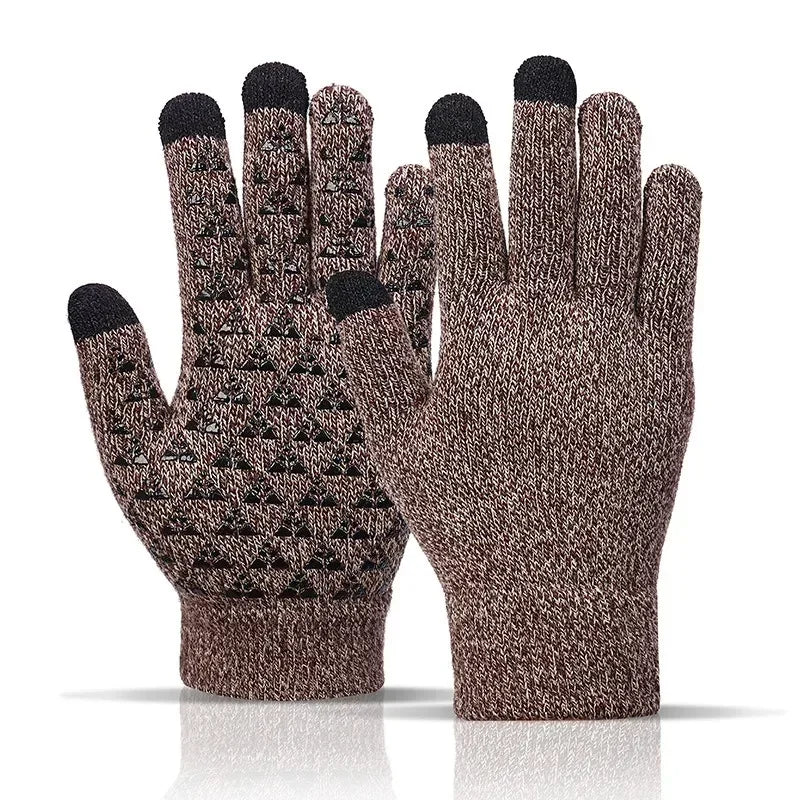 Breathable Winter Touchscreen Anti Slip Upgraded Thermal Warm Knitted Outdoor Cycling Sports Gloves Men Women for Running