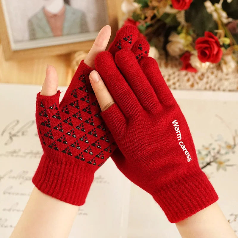 Breathable Winter Touchscreen Anti Slip Upgraded Thermal Warm Knitted Outdoor Cycling Sports Gloves Men Women for Running