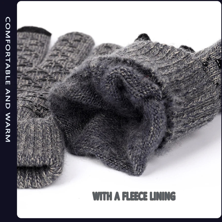 Breathable Winter Touchscreen Anti Slip Upgraded Thermal Warm Knitted Outdoor Cycling Sports Gloves Men Women for Running