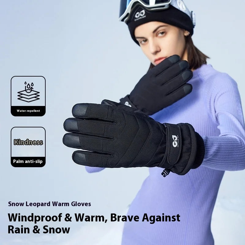 New Winter Thermal Ski Gloves Waterproof Snowboard Touchscreen Anti-Slip Cold Motorcycle Riding Insulated Warm Driving Gloves