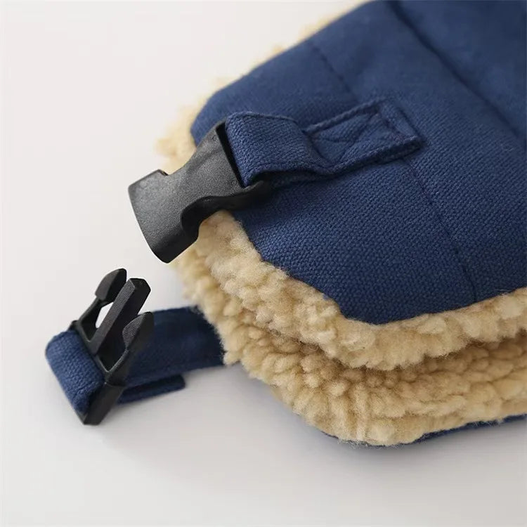 Unisex Winter Hats with Ear Flaps Cotton Trapper Hat Aviator Windproof Ski Cap Buckle Closure Ushanka Outdoor