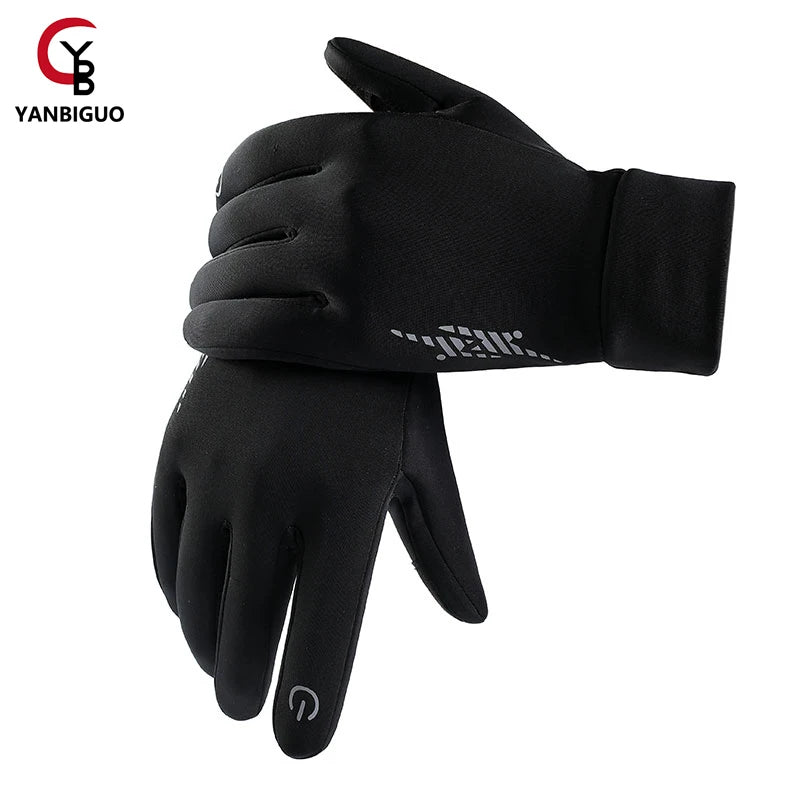 YANBIGUO Winter Gloves Waterproof Thermal Touch Screen Thermal Windproof Warm Gloves Cold Weather Running Sports Hiking Ski