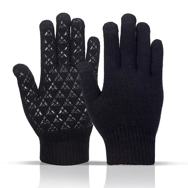 Breathable Winter Touchscreen Anti Slip Upgraded Thermal Warm Knitted Outdoor Cycling Sports Gloves Men Women for Running
