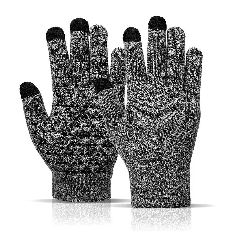 Breathable Winter Touchscreen Anti Slip Upgraded Thermal Warm Knitted Outdoor Cycling Sports Gloves Men Women for Running